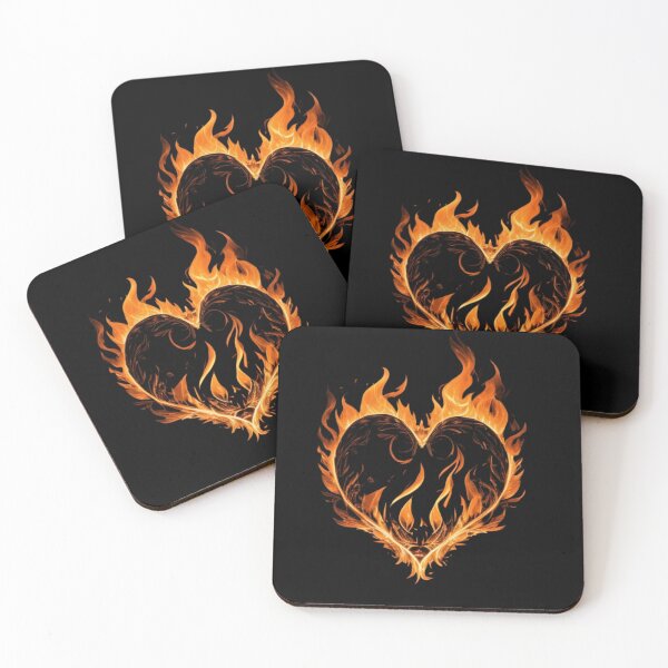 Item preview, Fiery Heart - Passionate Flame Illustration designed and sold by gallofoto.