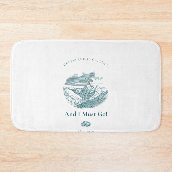 Item preview, Greenland Is Calling, And I Must Go! Vintage Monotone Mountains Drawing designed and sold by GraTEEtude.