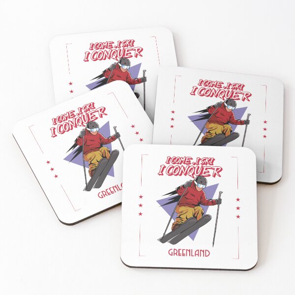 Item preview, Greenland I Come I Ski I Conquer Skiing Arctic Adventures designed and sold by GraTEEtude.