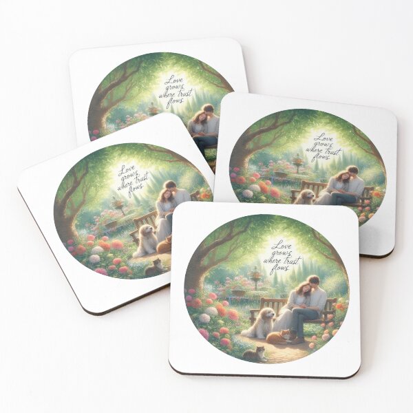 Item preview, Love Grows Where Trust Flows – Romantic Nature-Inspired Design designed and sold by bannzy.