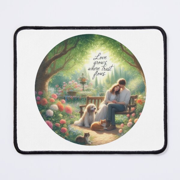 Item preview, Love Grows Where Trust Flows – Romantic Nature-Inspired Design designed and sold by bannzy.
