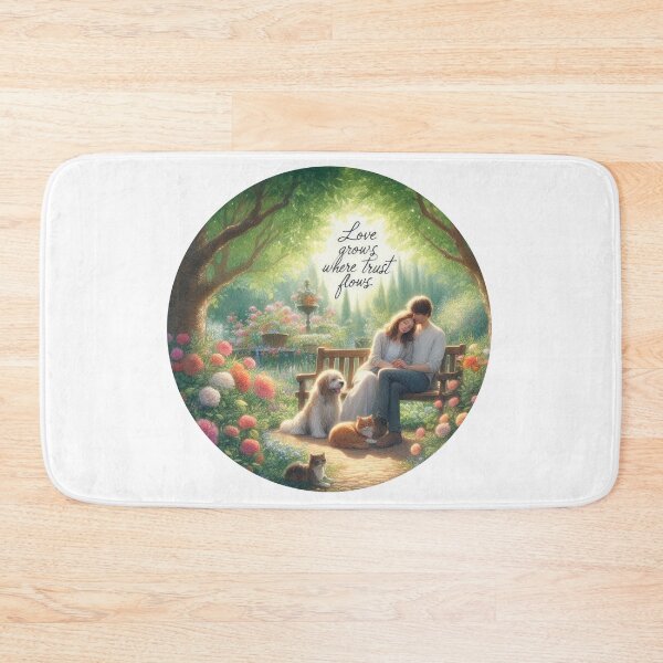 Item preview, Love Grows Where Trust Flows – Romantic Nature-Inspired Design designed and sold by bannzy.