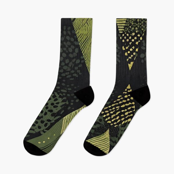 Item preview, black and olive green geometric pattern designed and sold by optimusprime39.