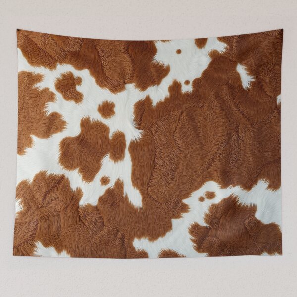 Item preview, Brown Cowhide, Modern Cowhide Faux Leather, Cow Skin Print Pattern designed and sold by svarupa.