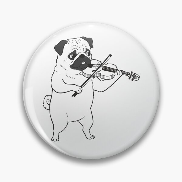 Item preview, Pug dog and violin designed and sold by Aceofspace3000.