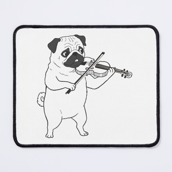 Item preview, Pug dog and violin designed and sold by Aceofspace3000.