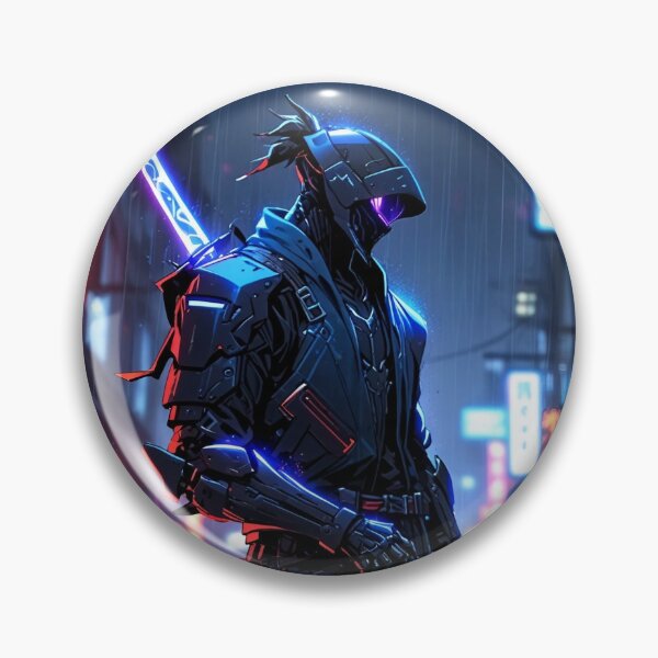 Item preview, Cyber Samurai: Neon Warrior of the Future designed and sold by ShadowTek.