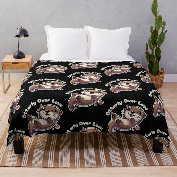 Item preview, Otterly Over Love - Kawaii Brown Otter style Design - Love Pun designed and sold by Dantin.