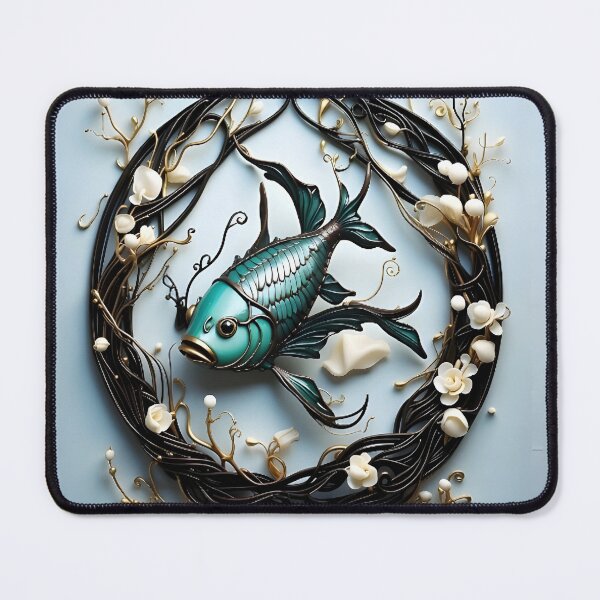 Item preview, Zodiac of Pearls - Enchanted Pisces Art with Mystical Elegance designed and sold by LaLi-Designs.