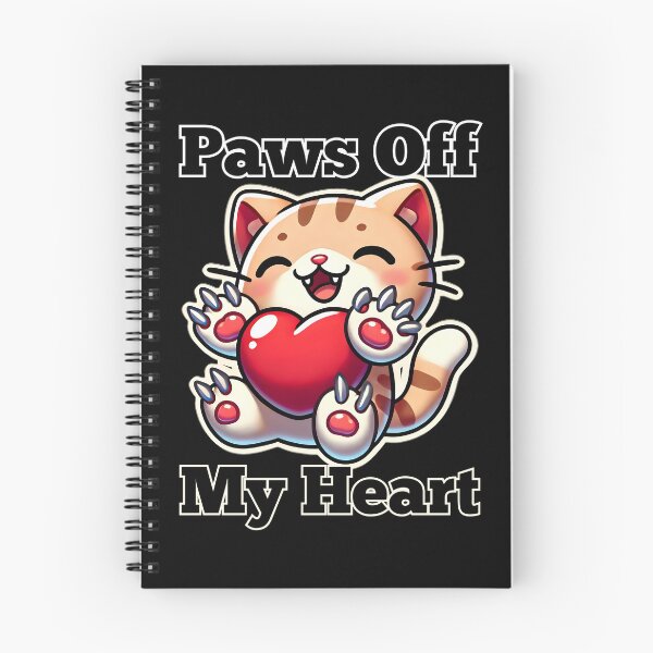 Artikelvorschau, Pfoten weg von meinem Herzen – Design im Kawaii-Katzenstil – Wortspiel mit Selbstliebe entworfen und verkauft von Dantin.