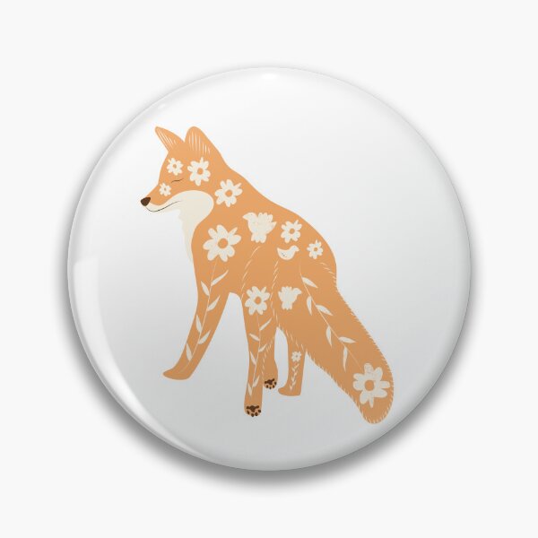 Item preview, Floral Folk Fox designed and sold by SuperFoxStudio.