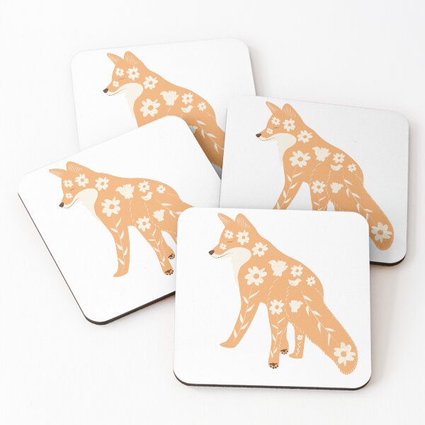 Item preview, Floral Folk Fox designed and sold by SuperFoxStudio.