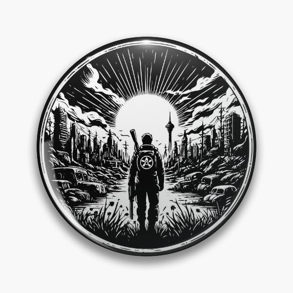 Item preview, Post-Apocalypse - Wanderer in the Ruined City designed and sold by RetroMaritalArt.