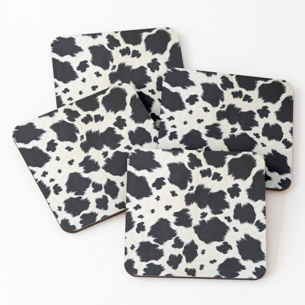 Item preview, Black Cowhide, Modern Cowhide Faux Leather, Cow Skin Print Pattern designed and sold by svarupa.