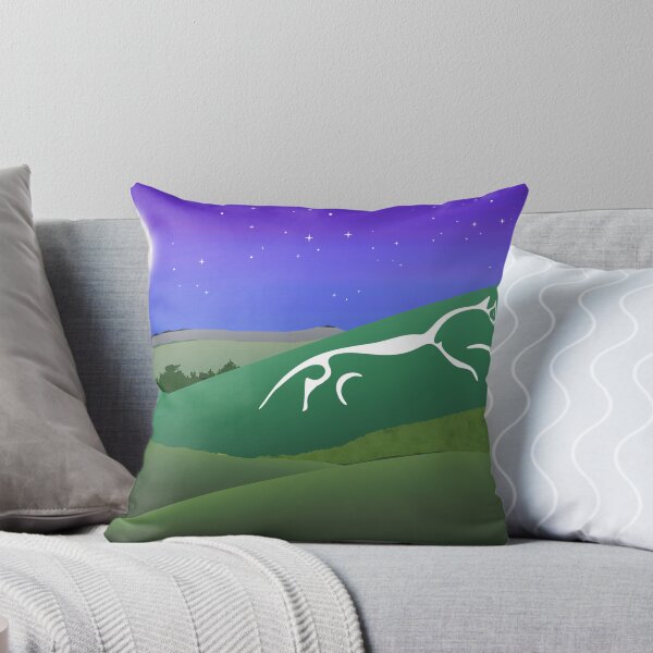 The White Horse Throw Pillow