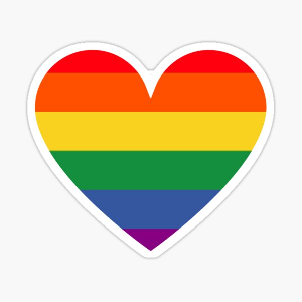 Artikel-Vorschau von Regenbogen Herz Aufkleber, designt und verkauft von mmouat97.