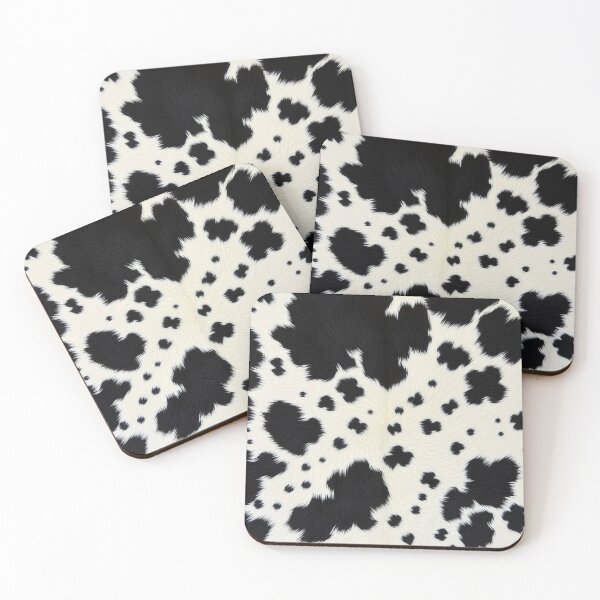Item preview, Black Cowhide, Modern Cowhide Faux Leather, Cow Skin Print Pattern designed and sold by svarupa.
