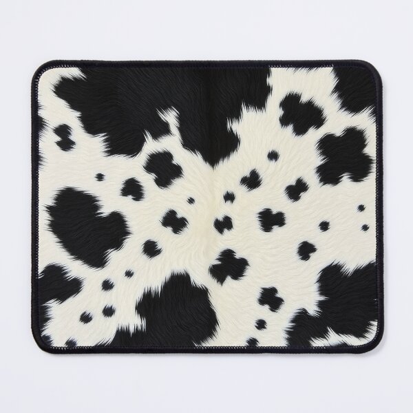 Item preview, Black Cowhide, Modern Cowhide Faux Leather, Cow Skin Print Pattern designed and sold by svarupa.