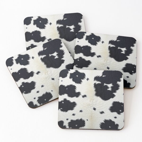 Item preview, Black Cowhide, Modern Cowhide Faux Leather, Cow Skin Print Pattern designed and sold by svarupa.