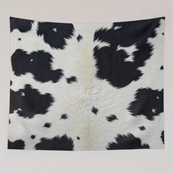 Item preview, Black Cowhide, Modern Cowhide Faux Leather, Cow Skin Print Pattern designed and sold by svarupa.