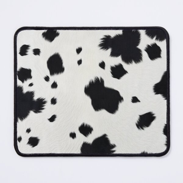 Item preview, Black Cowhide, Modern Cowhide Faux Leather, Cow Skin Print Pattern designed and sold by svarupa.