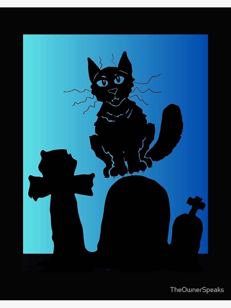 Thumbnail 2 of 2, Art Board Print, Cemetery cat designed and sold by TheOwnerSpeaks.