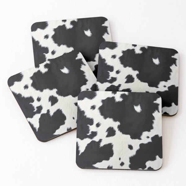 Item preview, Black Cowhide, Modern Cowhide Faux Leather, Cow Skin Print Pattern designed and sold by svarupa.