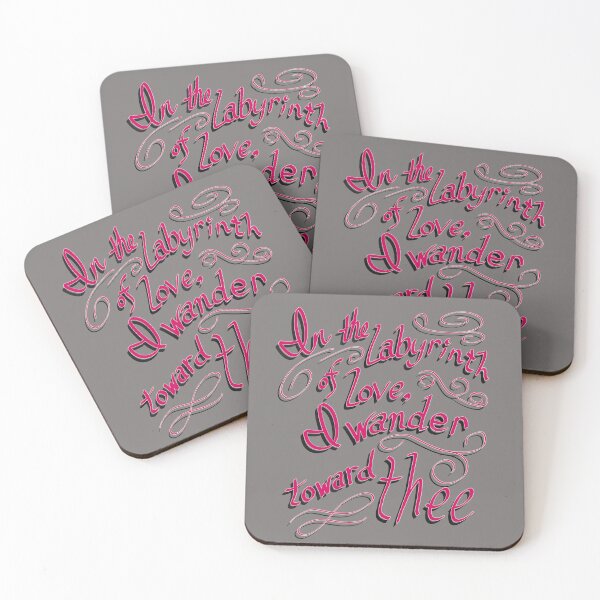 Item preview, In the Labyrinth of Love, I Wander Toward Thee – Romantic Typography Art designed and sold by Misplay Mastermind.