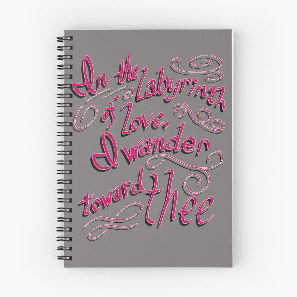 Item preview, In the Labyrinth of Love, I Wander Toward Thee – Romantic Typography Art designed and sold by Misplay Mastermind.