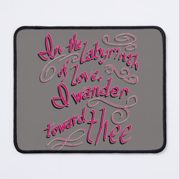 Item preview, In the Labyrinth of Love, I Wander Toward Thee – Romantic Typography Art designed and sold by Misplay Mastermind.