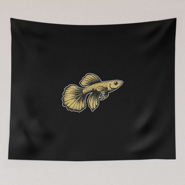 Item preview, Golden Guppy, Perfect Design for Aquarium Fans designed and sold by RetroMaritalArt.