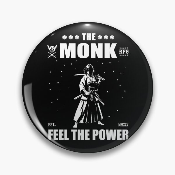 Item preview, The Monk – Feel the Power / Roleplayer Design designed and sold by RetroMaritalArt.