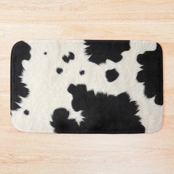 Item preview, Black Cowhide, Modern Cowhide Faux Leather, Cow Skin Print Pattern designed and sold by svarupa.