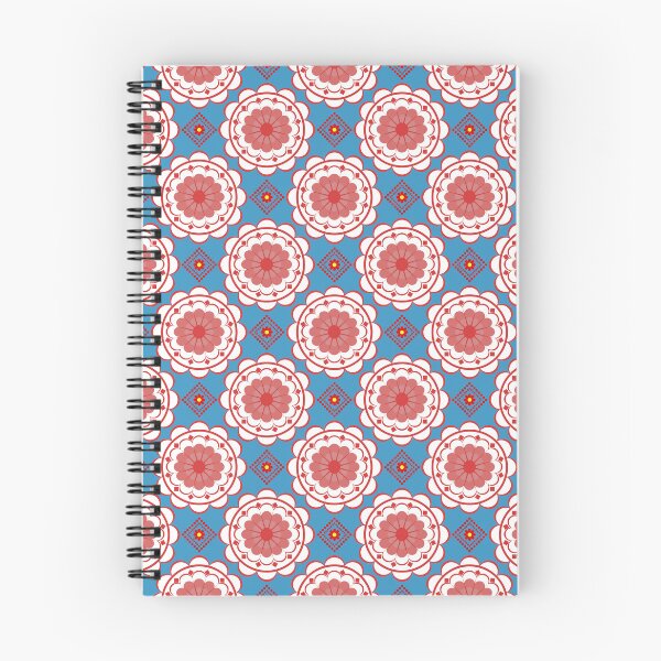 Item preview, A blue and red floral patterned fabric designed and sold by PWDigitalArt.
