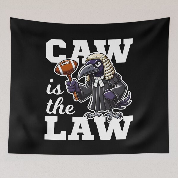 Item preview, CAW IS THE LAW - FOOTBALL RAVENS GIFT designed and sold by KEF Custom.
