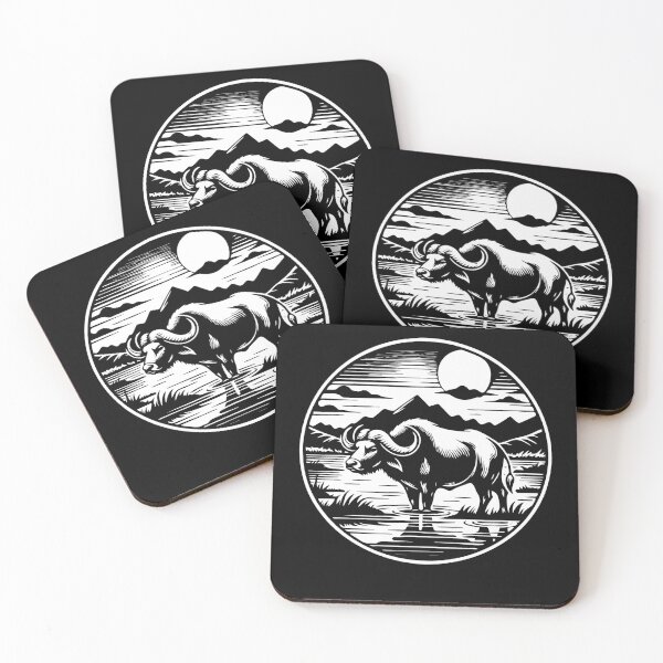 Item preview, Water buffalo design, for the fan of the wild cattle designed and sold by RetroMaritalArt.