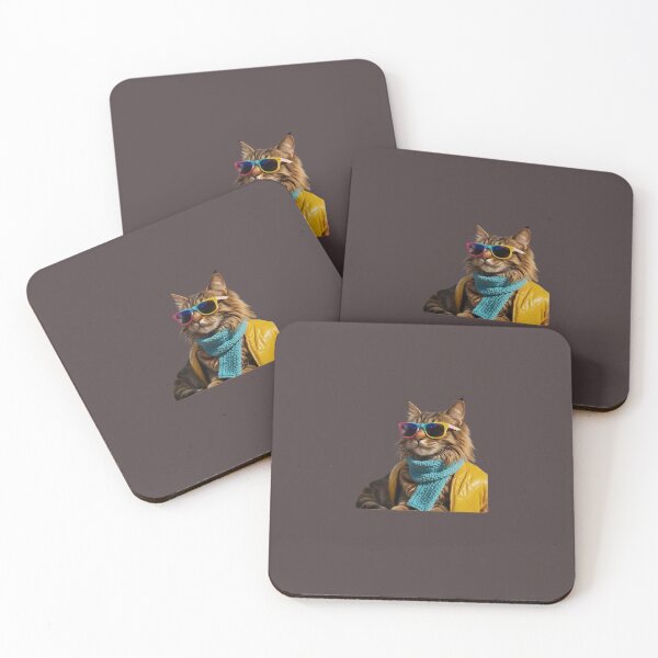 Item preview, Cool Cat Vibes – Trendy Hipster Cat with Sunglasses & Scarf | Stylish Design designed and sold by DigitalTouchArt Store.
