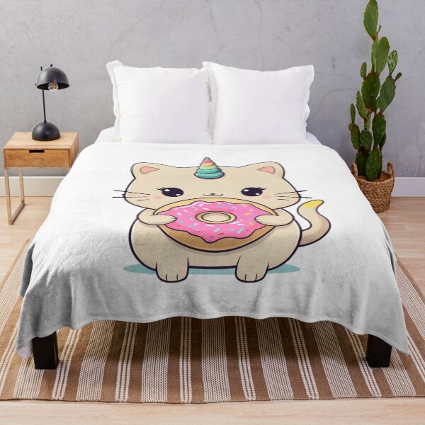 Item preview, Cute Cartoon Beige Cat With Unicorn Horn designed and sold by Aise06.