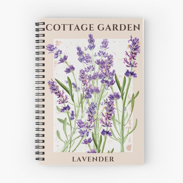 Item preview, Cottage garden Lavender, Colorful Retro Print designed and sold by Green Plantessa.