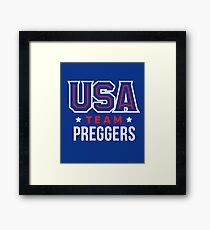 USA Team Preggers - Fourth of July Pregnant Framed Print