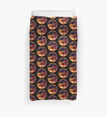 Magaluf, Magaluf tshirt, Magaluf sticker, Spain, with palmtrees, black bg Duvet Cover