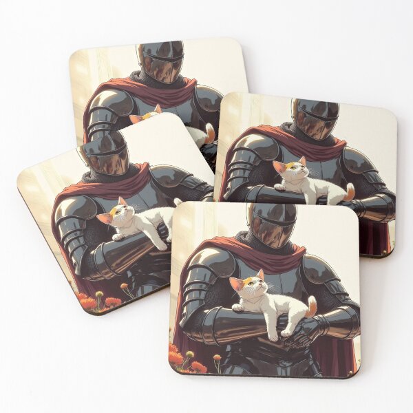 Item preview, Knight and His Loyal Cat designed and sold by artiviohub.