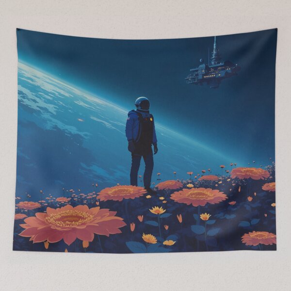 Item preview, Space and Flowers: Cosmic Nature designed and sold by artiviohub.