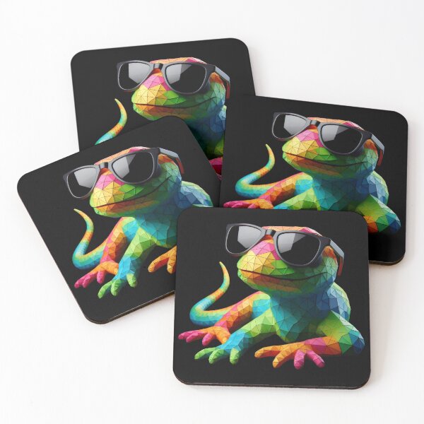 Item preview, cool lizard polygons sunglasses designed and sold by CutOriginalArt.