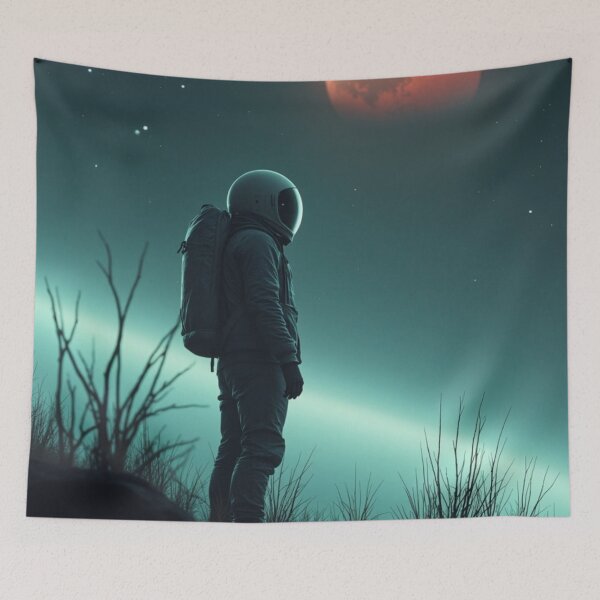 Item preview, Red Moon and the Astronaut designed and sold by artiviohub.