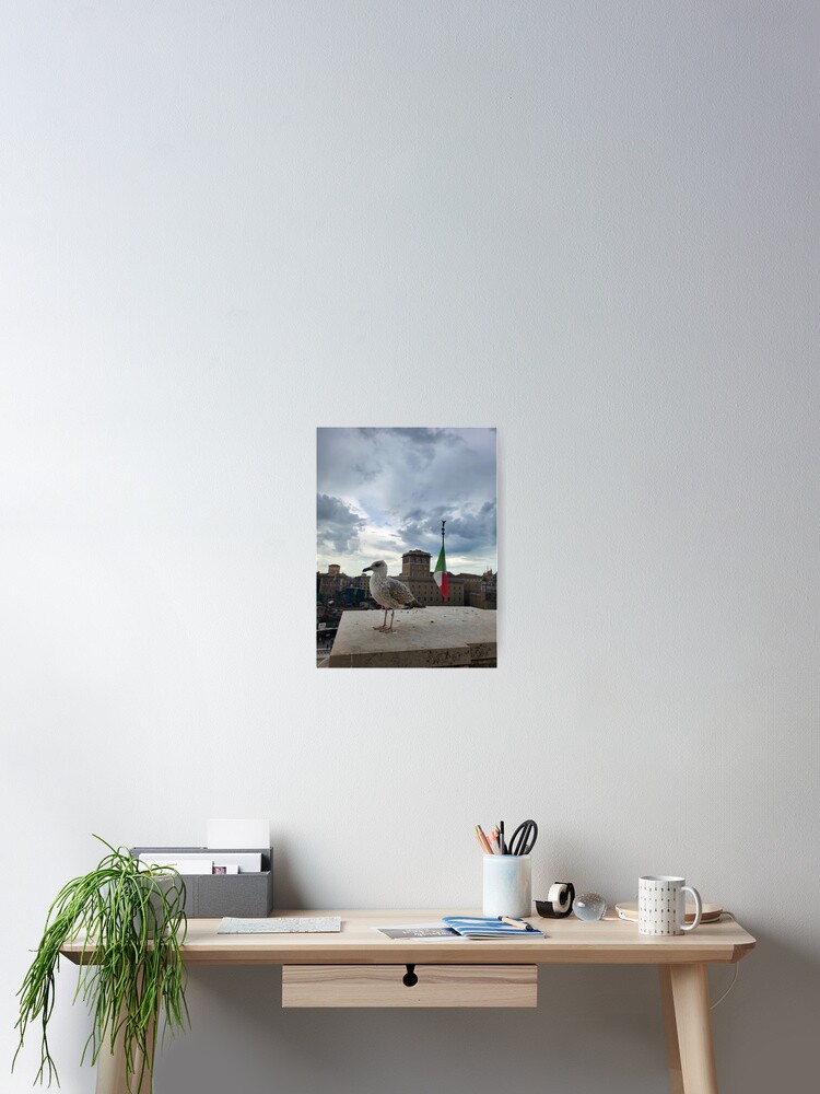 Thumbnail 2 of 3, Poster, Seagull's View Over Rome designed and sold by World-Shop25.