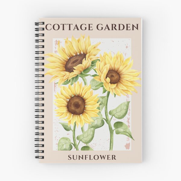 Item preview, Girasol de jardín de cabaña, impresión retro colorida designed and sold by Green Plantessa.