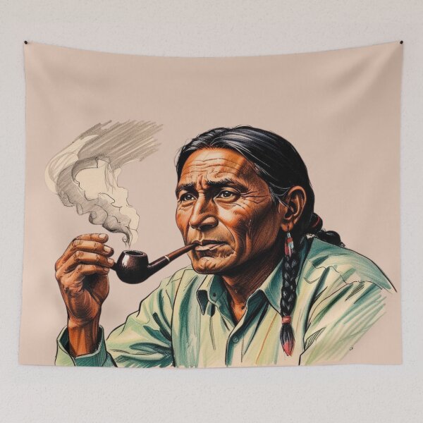 Item preview, Pipe Smoke Therapy Dad Indian designed and sold by Design_Your_Day.