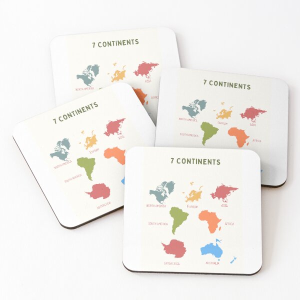Item preview, 7 Continents Educational Map | Fun & Colorful Learning for Kids designed and sold by Classkaar.