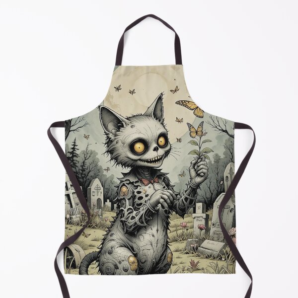 Item preview, Zombie cat Vintage Abstract Whimsical Zentangle Art designed and sold by Witty Shirts.